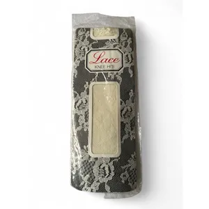 Knee Highs Vintage Ivory Allover Lace Coquette Nylon Stockings Deadstock NOS thumbnail 2
