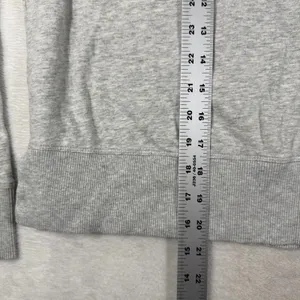 Vuori Womens Henley Pullover Sweatshirt Light Gray Organic Cotton VW296 Large thumbnail 6