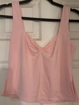 Brand New White Fox Taking Off Top Baby Pink Women’s Size Large thumbnail 2