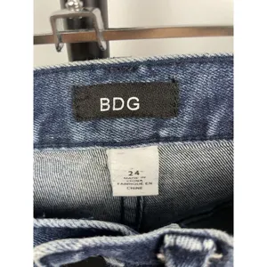 BDG Medium Blue Wash Exposed Button Fly Denim Crop Flare Jeans‎ Size 24 thumbnail 6