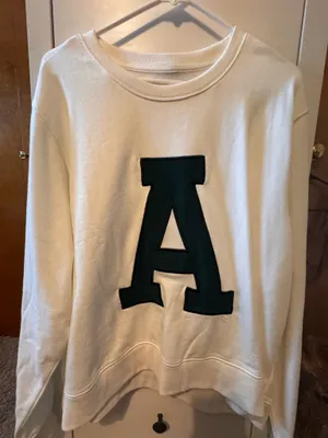 Anthropologie cream crewneck thumbnail 1