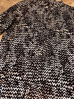 Gap Brown and White Patterned Button-Up Tunic/Blouse thumbnail 2
