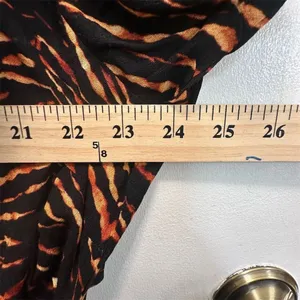 NWT New Look Women's 3X Brown Animal Print‎ Button-Up Dress Y2K Grunge Indie thumbnail 9