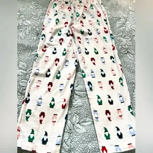 NWOT Joyspun Holiday Gnome Print Brushed Flannel Pajama Longe Pants – Small thumbnail 4