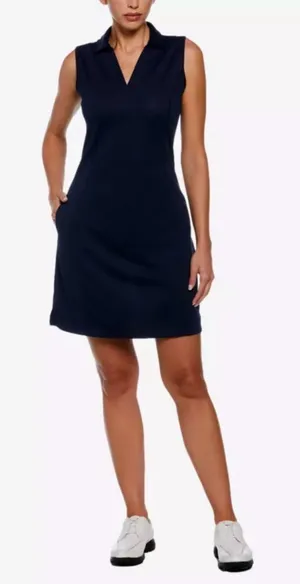 PGA TOUR Air Flux Womens Sleeveless Golf Dress Size XL Navy Blue Pockets thumbnail 1