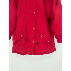VTG L.L. Bean Penobscot Parka Medium Petite Red Goose‎ Down Hooded Jacket Coat thumbnail 8