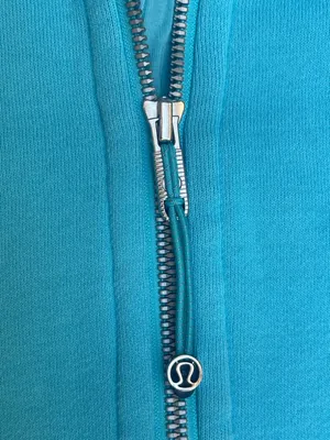 Lululemon Scuba Oversized Half‑Zip Hoodie Cropped Tidal Teal Activewear XS/S thumbnail 6