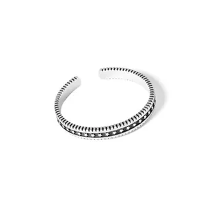 Solid Engraved Star‎ Bracelet | 925 Sterling Silver thumbnail 7