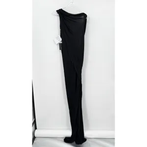 Rick Owens Lilies Shailee Draped Dress Gown Black Avant Garde Draped Size US 2 thumbnail 7