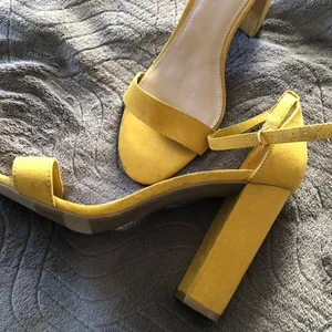 Merona • Block Heels • Mustard • Ankle Buckle • 10 thumbnail 5