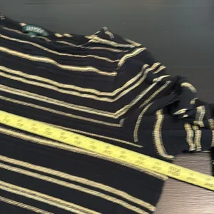 Lauren Ralph Lauren Striped Black and Gold‎ Top thumbnail 5