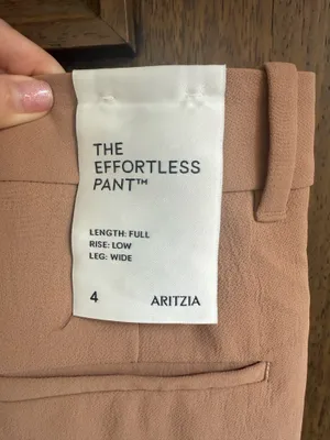 Aritzia The Effortless Pant Taupe Lengh Full, Rise Low, Leg Wiide Size 4 thumbnail 4
