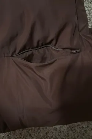 Cropped Brown Vest Amazon Puffer thumbnail 2