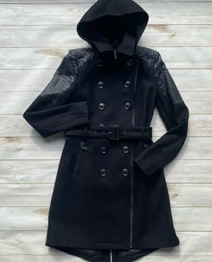BCBGeneration black wool hooded double breasted winter dress coat Y2K academia thumbnail 1
