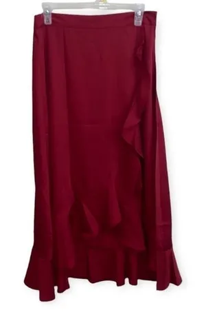 5/$30 🎈 Lashbair women’s large high waist high low wrap‎ skirt thumbnail 1