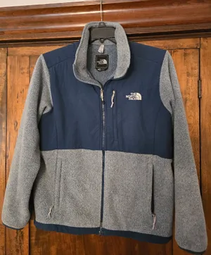 O The North Face Women’s Fleece Jacket - Light Blue/grey Large thumbnail 1