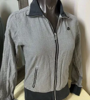 Vintage 90’s Nike Black and White Bomber Jacket with Stand-Up Collar thumbnail 1