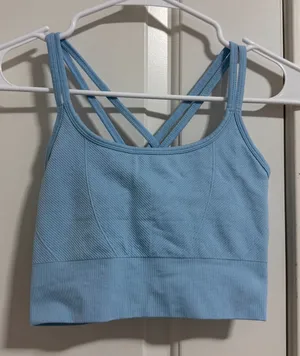 Zella Light Blue Strappy Sports Bralette thumbnail 1