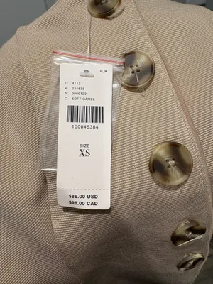 Maeve Anthropologie Structured Longline Vest XS Soft Camel NWT thumbnail 7