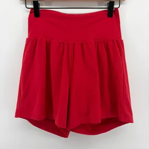 Halara SoftlyZero Airy Super High Waisted Cool Touch Flowy Yoga Shorts Med Red thumbnail 2