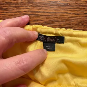 Wild Fable Yellow Halter Knee Length Dress‎ with side slit built in bra Size M thumbnail 4