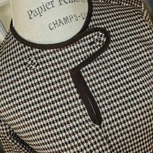J‎ McLaughlin Womens Brown Black Houndstooth Penelope Dress Small thumbnail 3