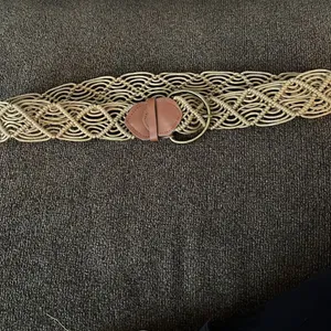 PINK - Victoria's Secret Macrame Corded Belt with Leather Inspired Belt Ends and Brass Buckle thumbnail 11