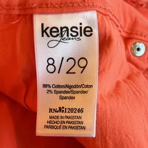 Kensie Orange Coral Cuffed Shorts thumbnail 3