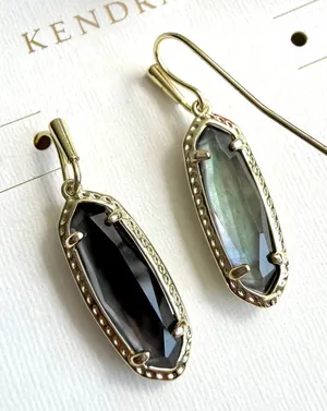 Kendra Scott Eva Drop Earrings - Black Mother of Pearl thumbnail 1