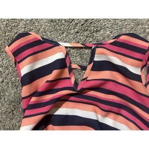 Skies Are Blue Womens Sz 8 Striped Sundress Sleeveless Colorful Boho Beach Dress thumbnail 8