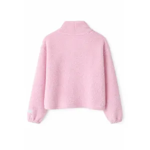 Levis Size XL Womens Pink Sherpa Fleece Pullover Jacket thumbnail 13
