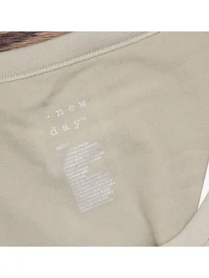 NWT A New Day Fit Seamless Short-Sleeve Square-Neck Baby T-Shirt Light Green M thumbnail 4