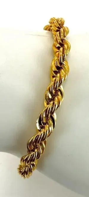 Gold tone braided bracelet Gold thumbnail 1