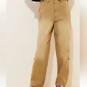 NWOT FREE PEOPLE Cleo Washed Chino Trouser Pants SZ-4 thumbnail 8