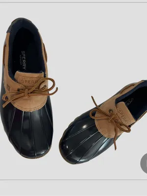 SPERRY Saltwater™ 1 Eye Duck Shoe Duck Boots, Flat Heel, Blue, Size 10, NWOT thumbnail 4