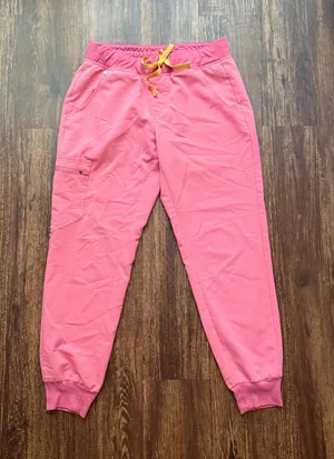 FIGS Women’s Neon Pink Zamora Jogger Scrub Pants - Size S Petite Nursecore thumbnail 1