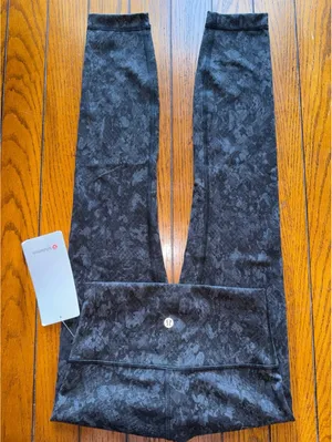Lululemon Wunder Train High Rise 25” Hideaway Camo Black Size 4 NWT thumbnail 1