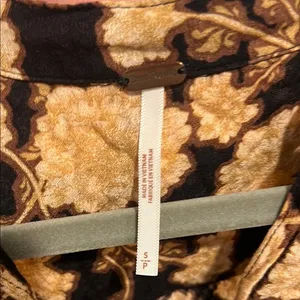 Free people Mia tunic Women's Black and Tan‎ Patterned Top small thumbnail 8
