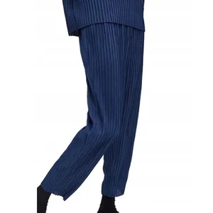 NWT ZARA High Waisted Ribbed Pleated Wide Leg Crop Pant Trouser Medium thumbnail 2