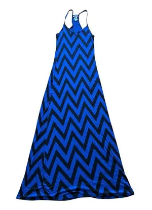 Body Central Maxi Dress Blue Black Striped Size Medium Size medium thumbnail 1
