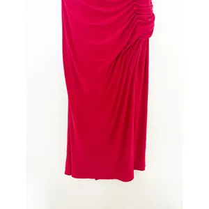 Ieena Mac Duggal Ruched Red Off-The-Shoulder Midi Dress Size 6 Cocktail Wedding thumbnail 11