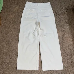 Anthropologie Maeve The Colette Corduroy Ankle Cropped Wide‎ Leg Pants Cream 29 thumbnail 5