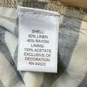 Banana Republic Multicolor Linen Pleated Striped Skirt Women Petite 10P | 67-27 thumbnail 4