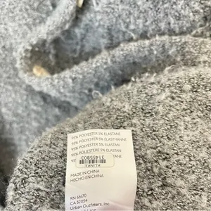 Anthropologie Knit Sweater Coat Shacket in Gray Size Medium Jacket thumbnail 6