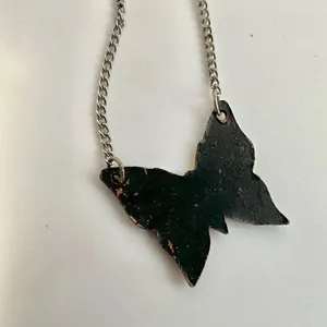 Rainbow butterfly pendant necklace thumbnail 5