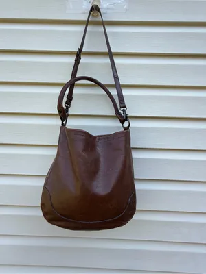 Frye Melissa Leather Convertible Hobo Crossbody Shoulder Bag Brown thumbnail 15