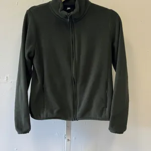 Uniqlo Women's‎ Fleece Full Zip Jacket Forest Green Med 241-151414 Stand Collar thumbnail 4