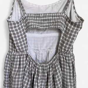 Hollister Co. White & Gray Plaid Playsuit / Romper - Size M thumbnail 4