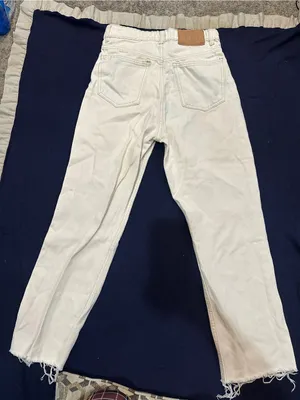 ZARA White Casual Denim Jeans thumbnail 7