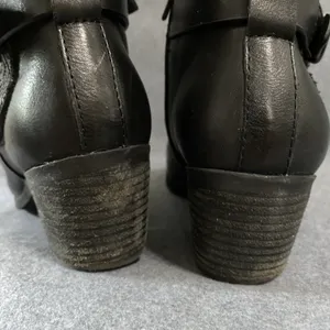 Comfortiva Karen Women's 8‎ W Black Leather Buckle Detail Block Heel Ankle Boots thumbnail 8